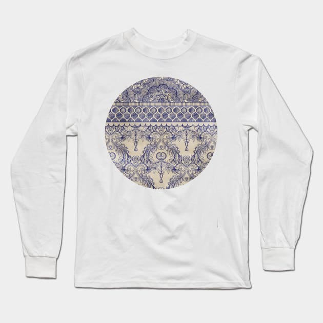 Vintage Wallpaper Long Sleeve T-Shirt by micklyn